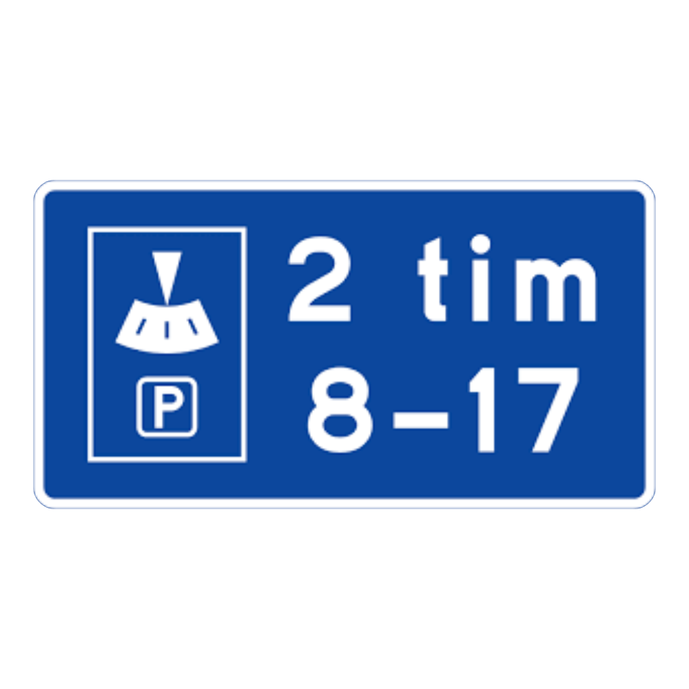 T17 – Tilläggstavla Parkeringsskiva
