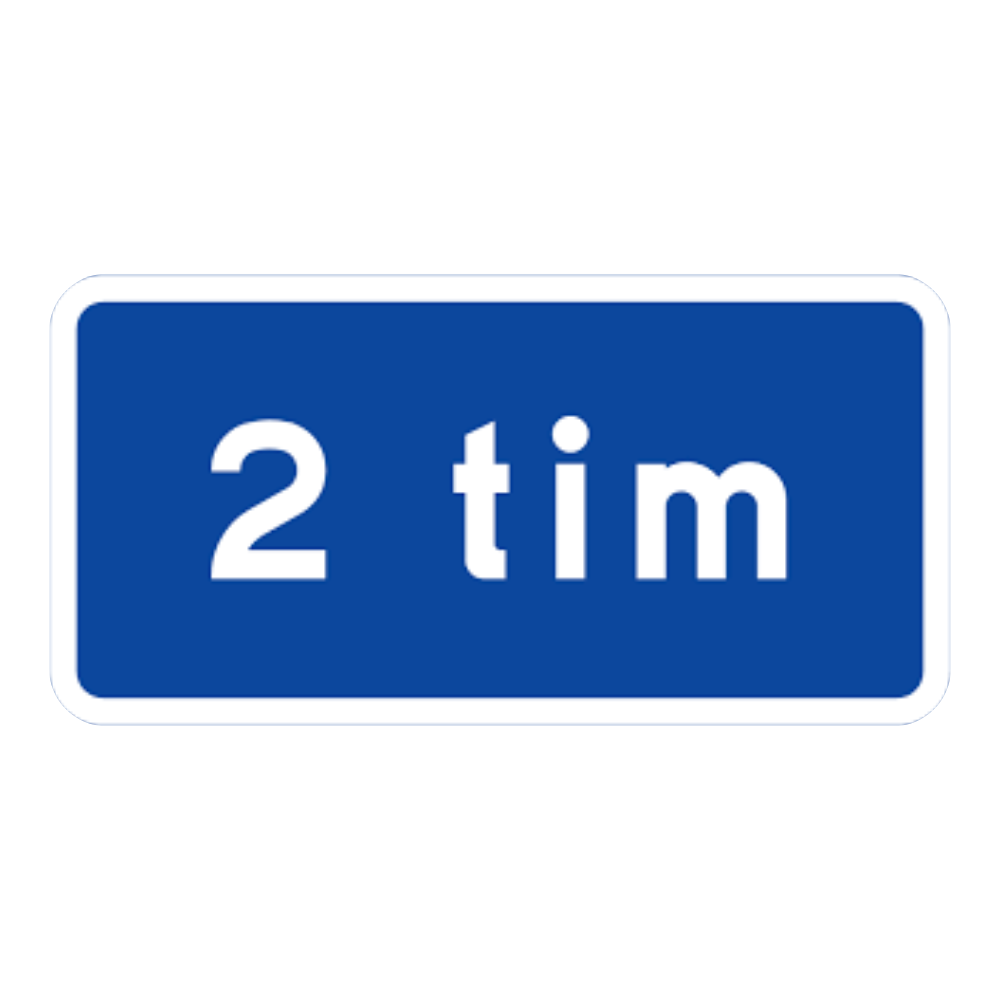 T18 – Tilläggstavla med tillåten parkeringstid